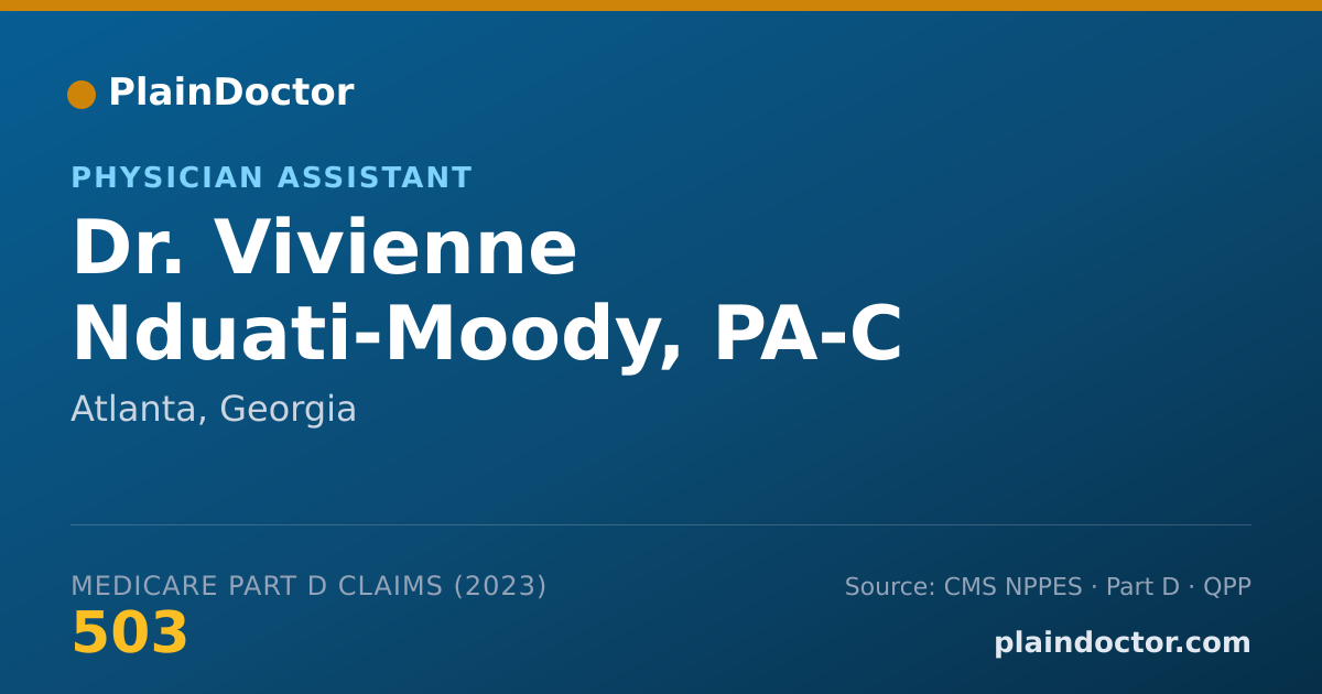 Shareable card for Vivienne Nduati-Moody, PA-C - Physician Assistant, Atlanta, GA