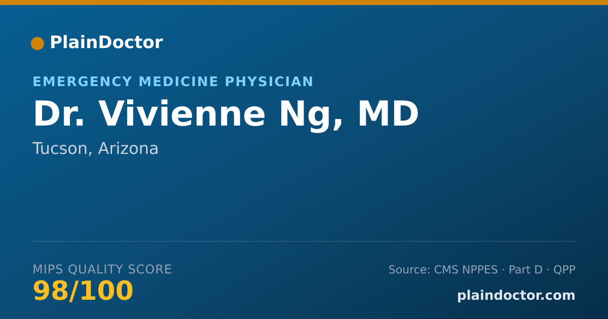 Shareable card for Vivienne Ng, MD - Emergency Medicine Physician, Tucson, AZ