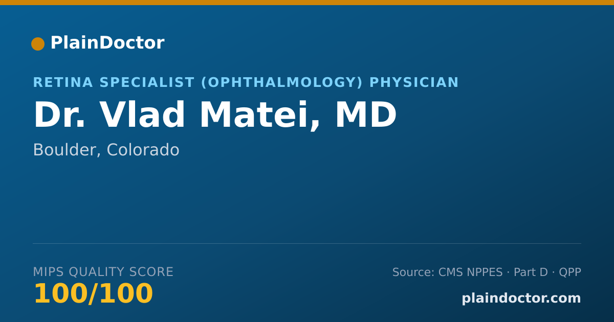 Shareable card for Vlad Matei, MD - Retina Specialist (Ophthalmology) Physician, Boulder, CO