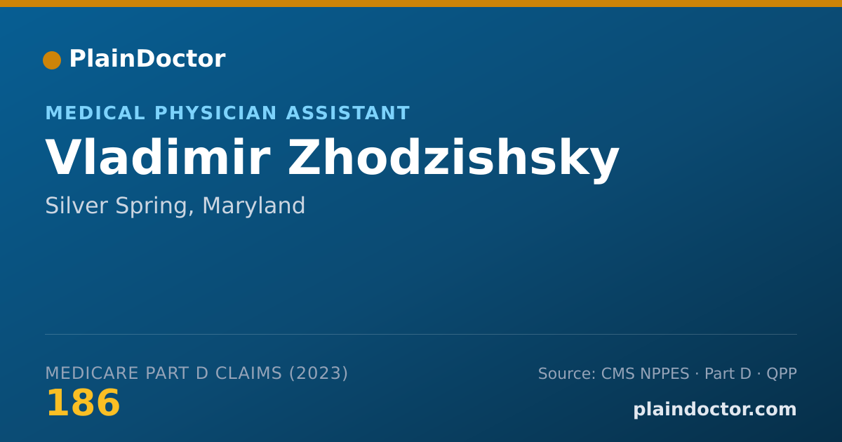 Shareable card for Vladimir Zhodzishsky - Medical Physician Assistant, Silver Spring, MD