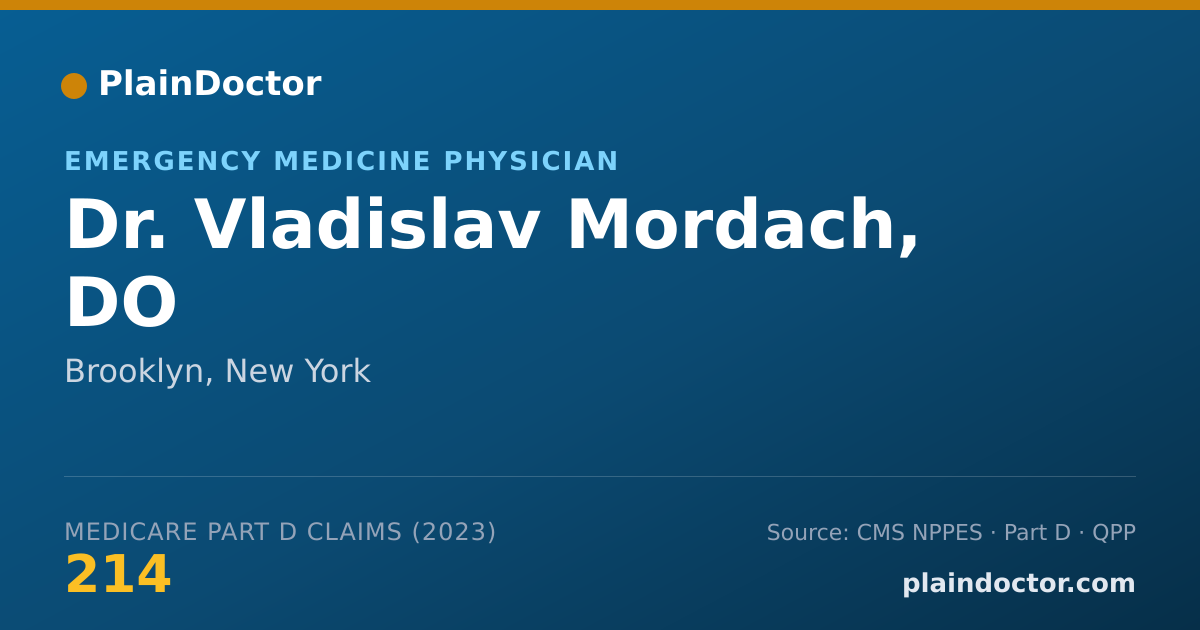 Shareable card for Vladislav Mordach, DO - Emergency Medicine Physician, Brooklyn, NY