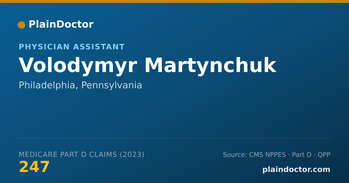 Shareable card for Volodymyr Martynchuk - Physician Assistant, Philadelphia, PA