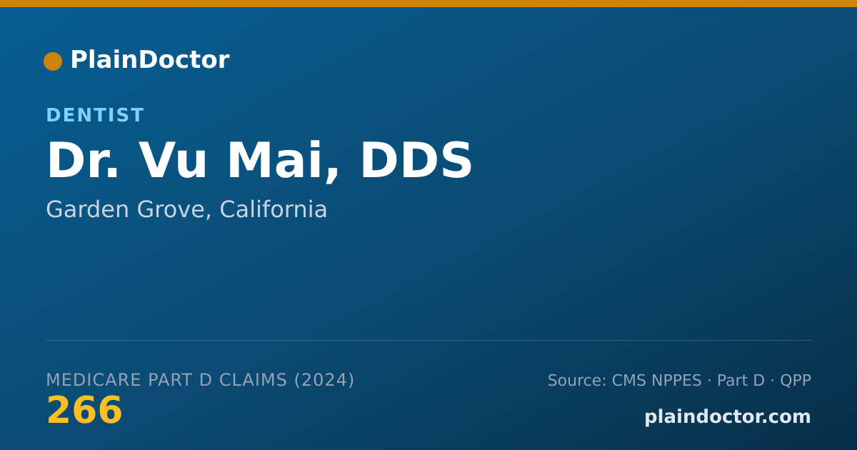 Shareable card for Vu Mai, DDS - Dentist, Garden Grove, CA