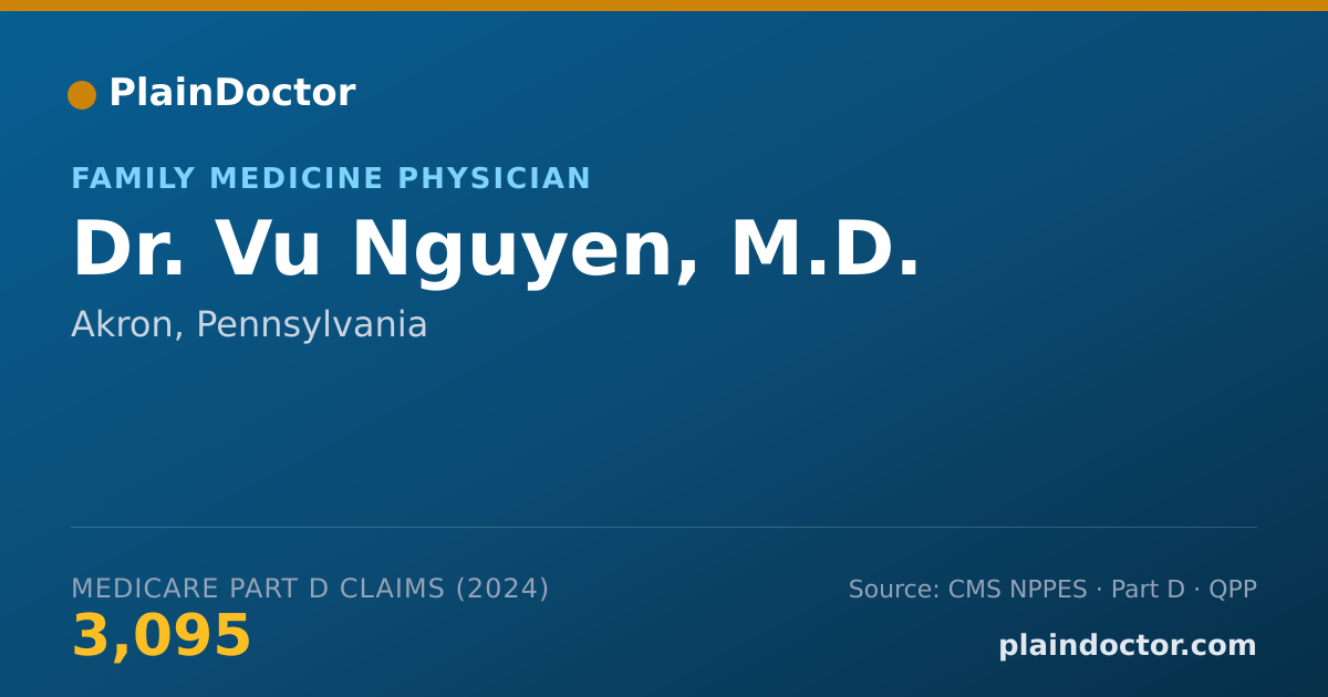Shareable card for Vu Nguyen, M.D. - Family Medicine Physician, Akron, PA