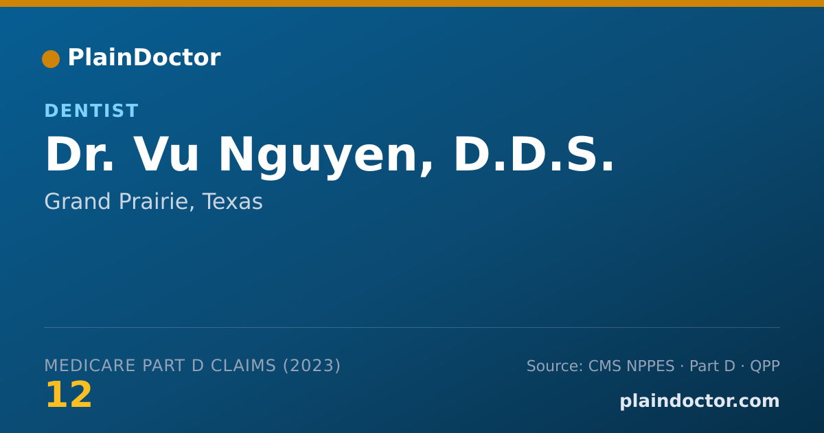 Shareable card for Vu Nguyen, D.D.S. - Dentist, Grand Prairie, TX