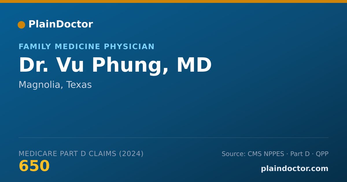 Shareable card for Vu Phung, MD - Family Medicine Physician, Magnolia, TX