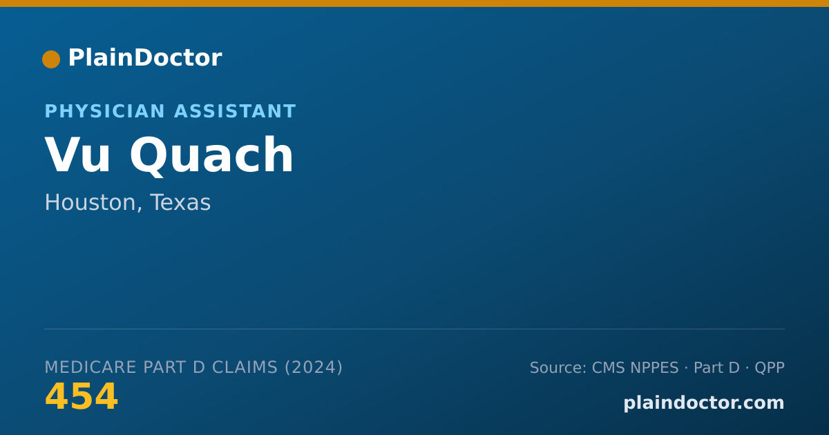 Shareable card for Vu Quach - Physician Assistant, Houston, TX