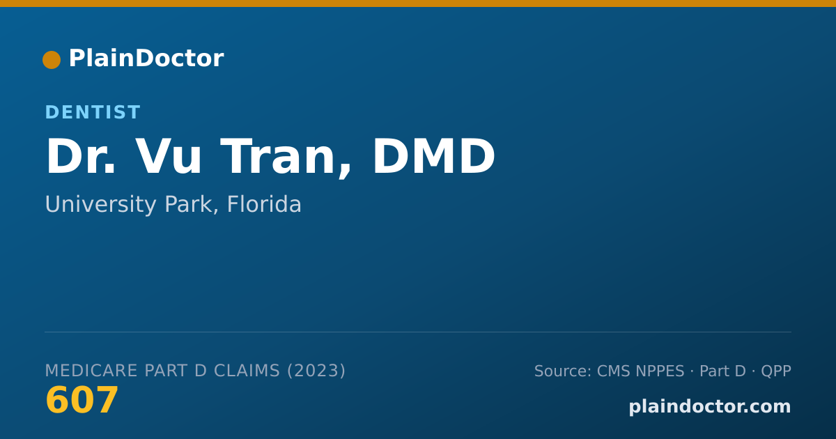 Shareable card for Vu Tran, DMD - Dentist, University Park, FL