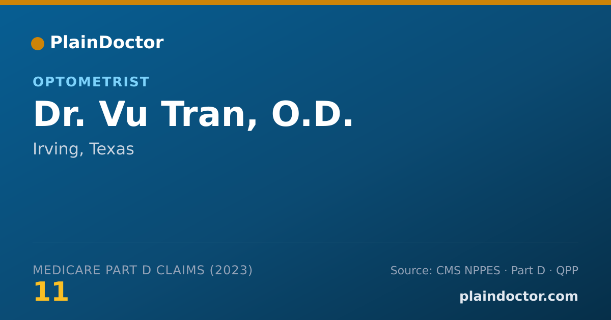 Shareable card for Vu Tran, O.D. - Optometrist, Irving, TX