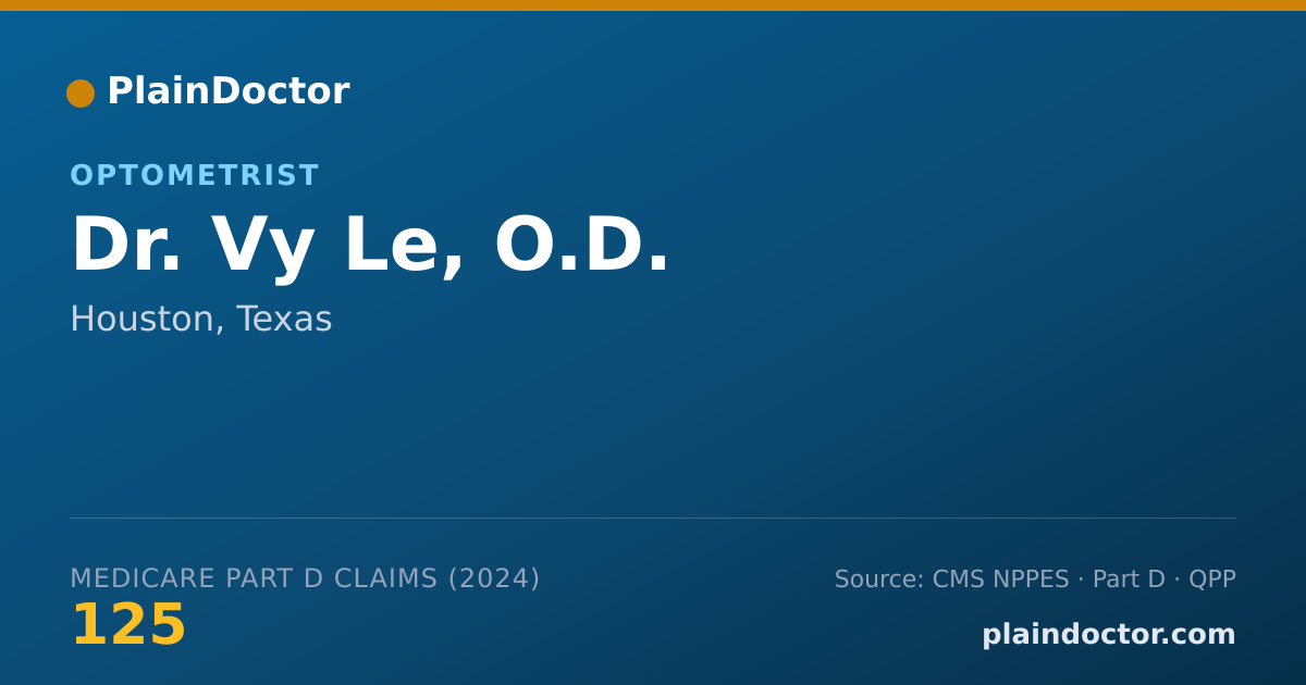 Shareable card for Vy Le, O.D. - Optometrist, Houston, TX