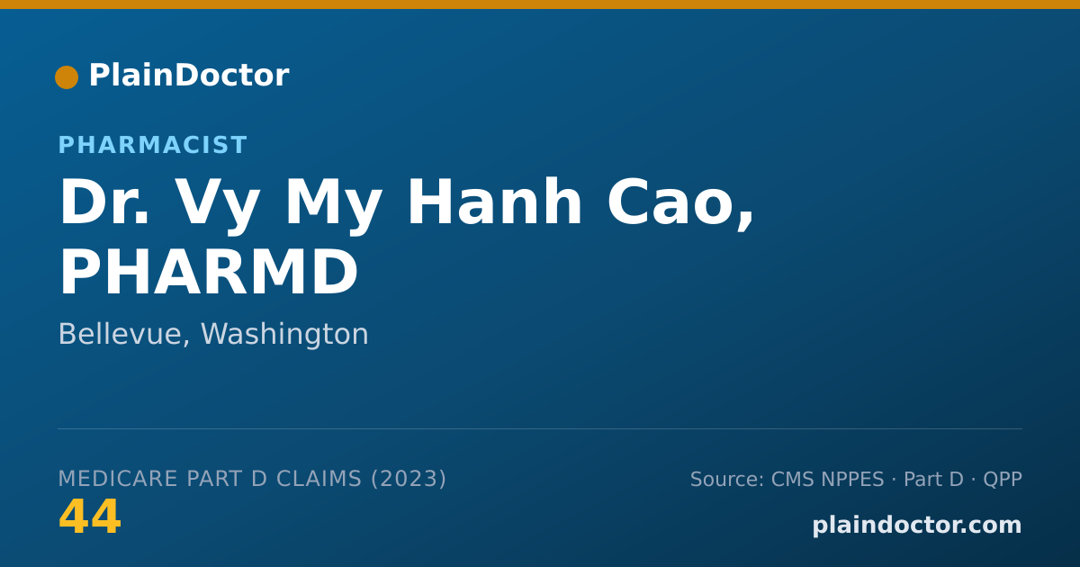 Shareable card for Vy My Hanh Cao, PHARMD - Pharmacist, Bellevue, WA
