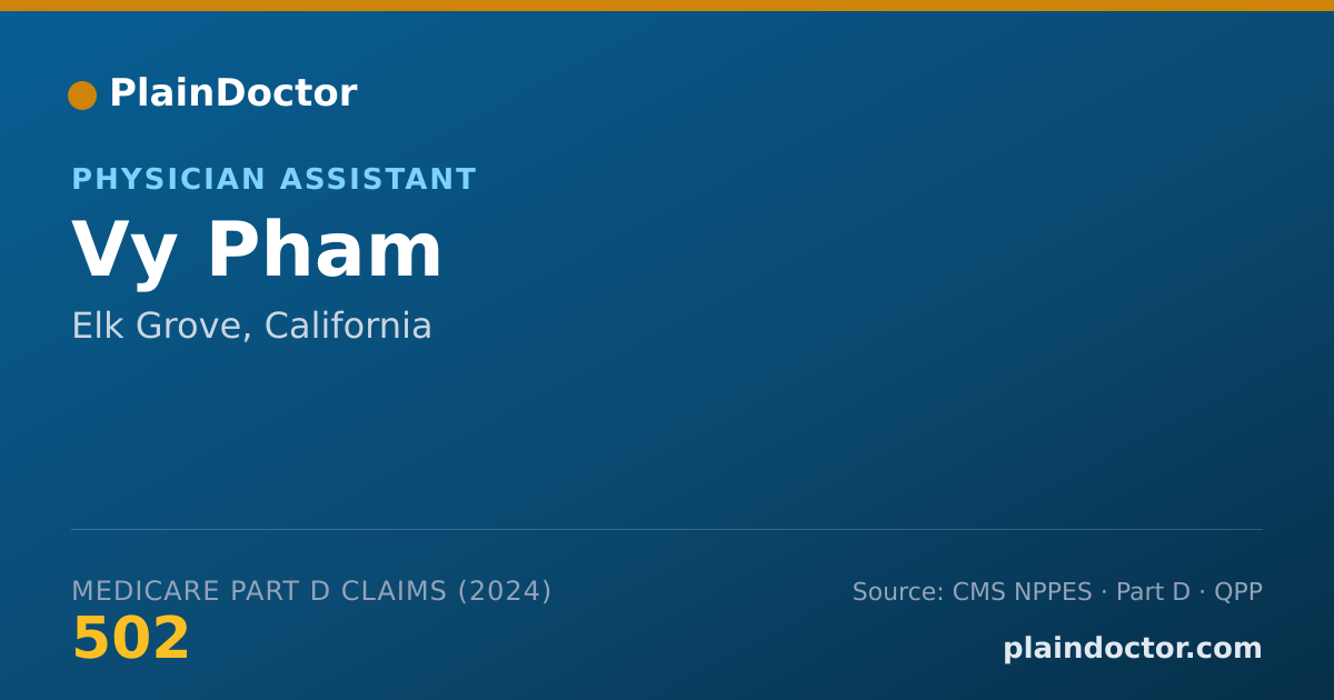 Shareable card for Vy Pham - Physician Assistant, Elk Grove, CA