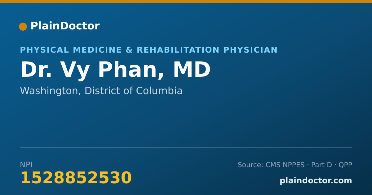 Shareable card for Vy Phan, MD - Physical Medicine & Rehabilitation Physician, Washington, DC