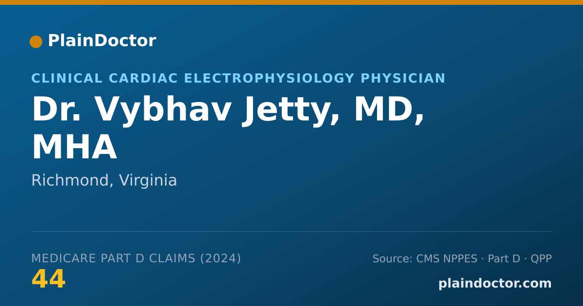 Shareable card for Vybhav Jetty, MD, MHA - Clinical Cardiac Electrophysiology Physician, Richmond, VA