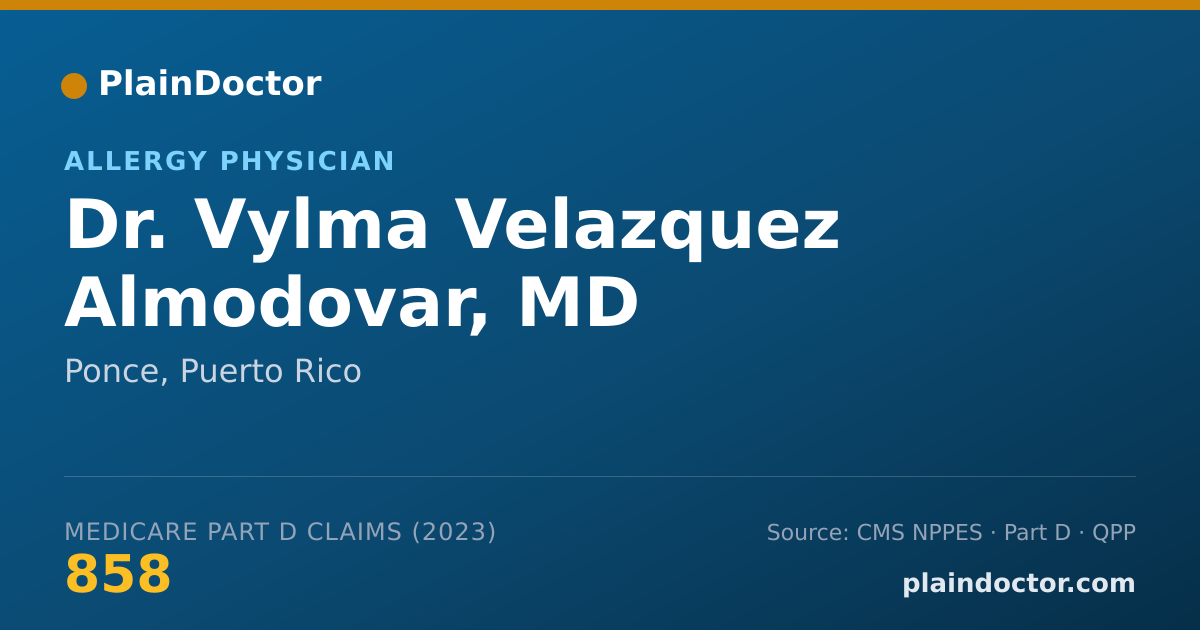 Shareable card for Vylma Velazquez Almodovar, MD - Allergy Physician, Ponce, PR