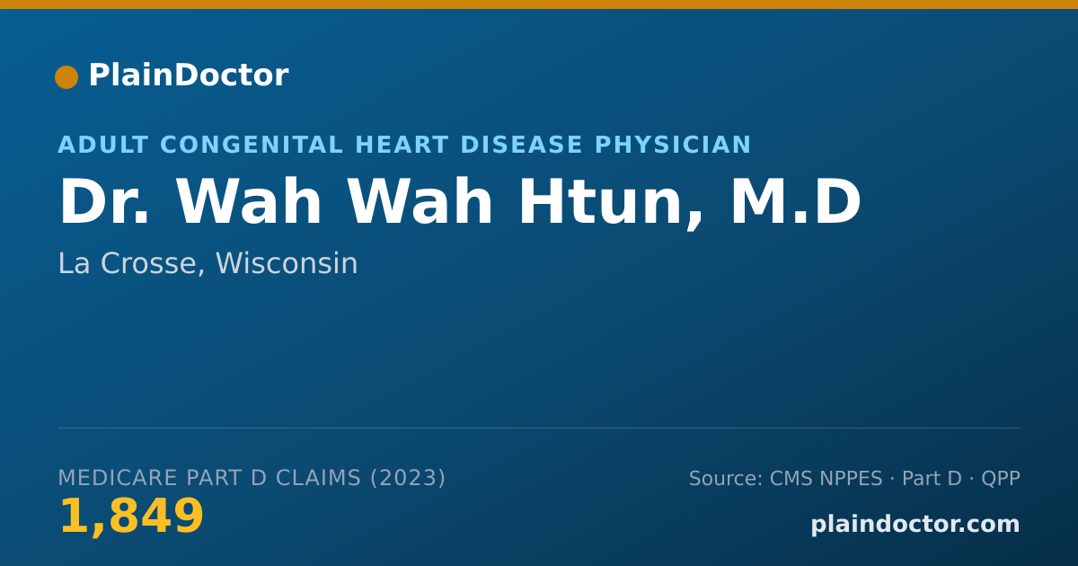 Shareable card for Wah Wah Htun, M.D - Adult Congenital Heart Disease Physician, La Crosse, WI