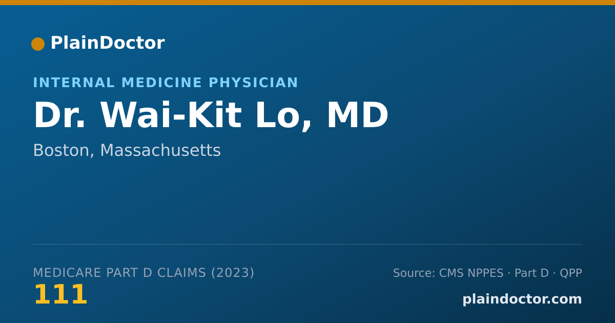 Shareable card for Wai-Kit Lo, MD - Internal Medicine Physician, Boston, MA