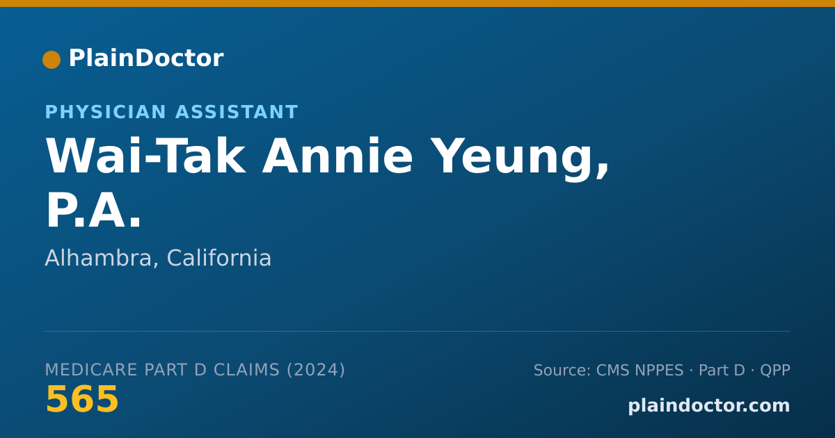 Shareable card for Wai-Tak Annie Yeung, P.A. - Physician Assistant, Alhambra, CA