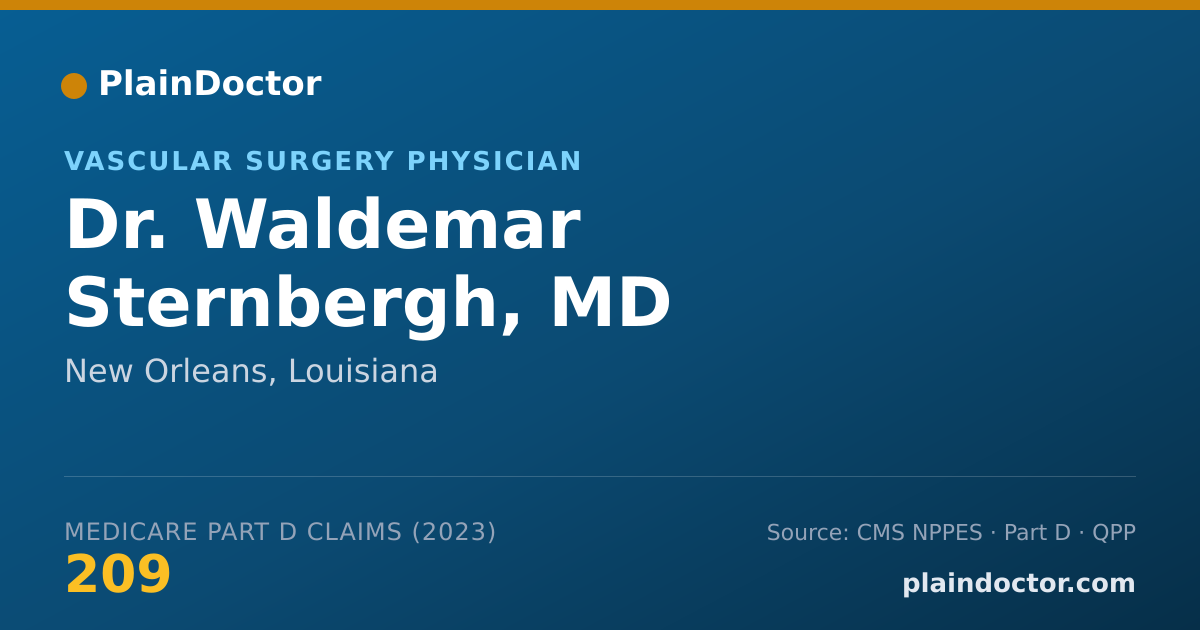 Shareable card for Waldemar Sternbergh, MD - Vascular Surgery Physician, New Orleans, LA