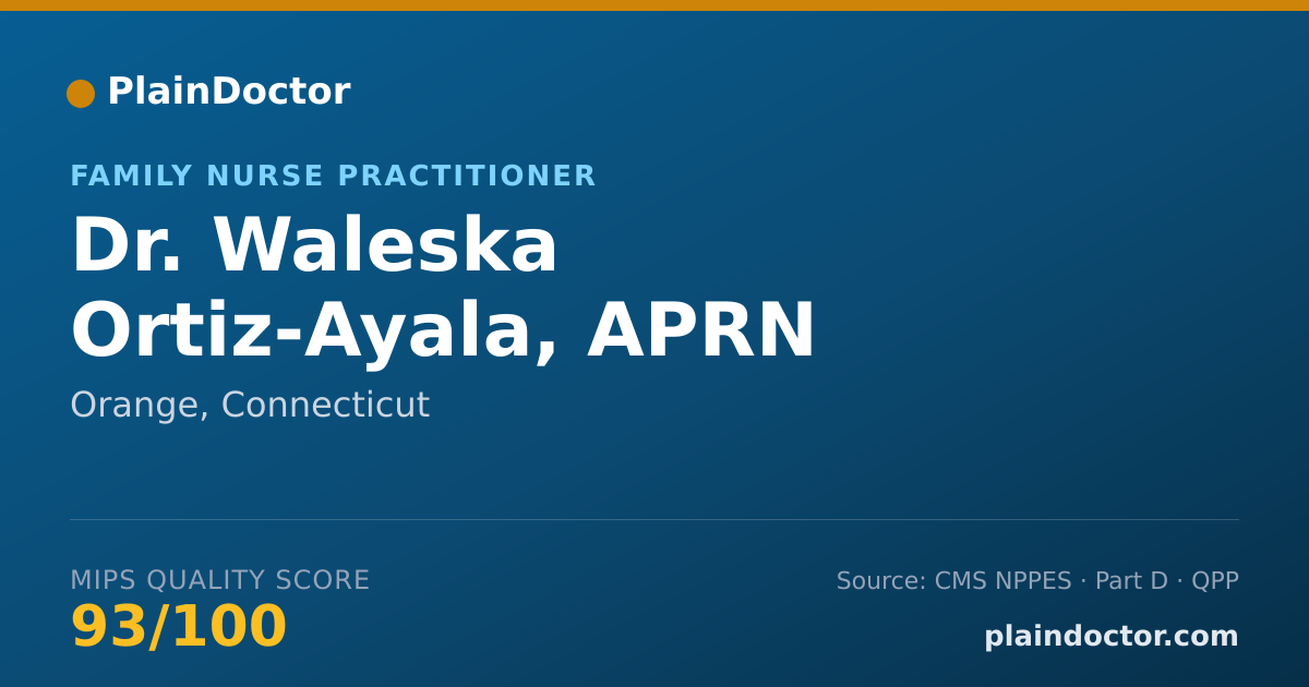 Shareable card for Waleska Ortiz-Ayala, APRN - Family Nurse Practitioner, Orange, CT