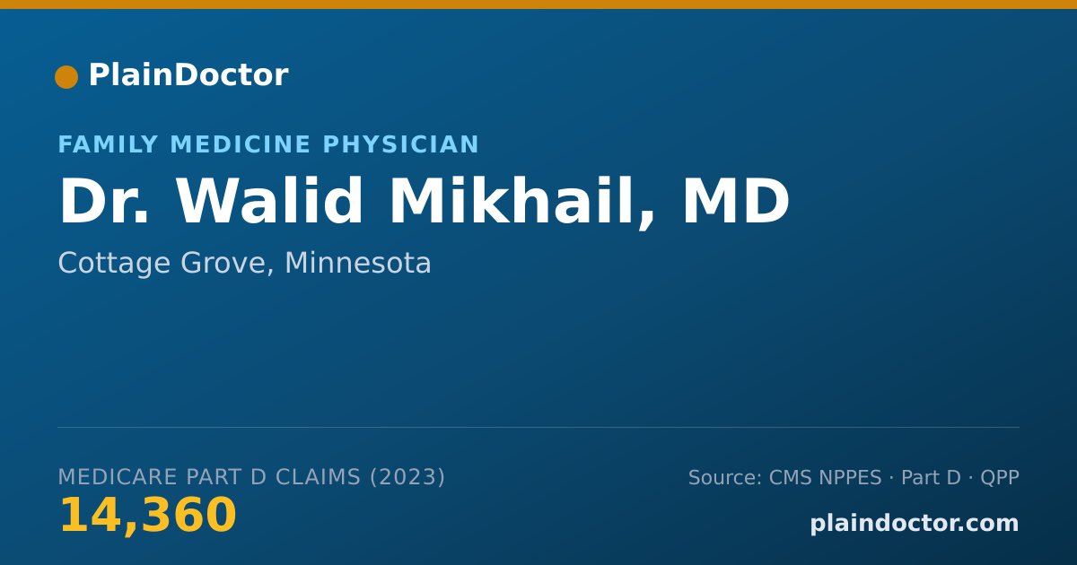 Shareable card for Walid Mikhail, MD - Family Medicine Physician, Cottage Grove, MN