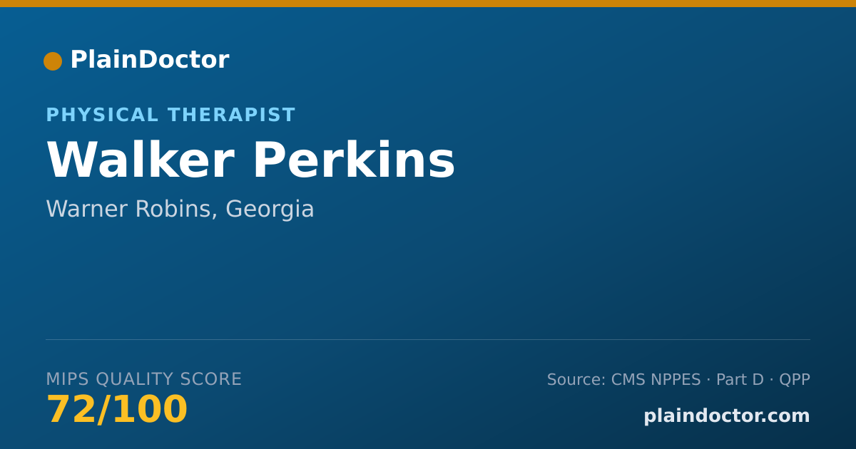 Shareable card for Walker Perkins - Physical Therapist, Warner Robins, GA