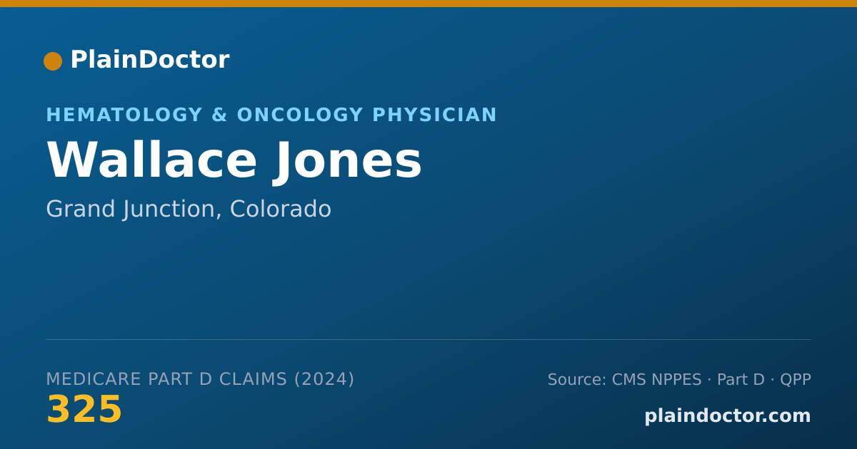 Shareable card for Wallace Jones - Hematology & Oncology Physician, Grand Junction, CO
