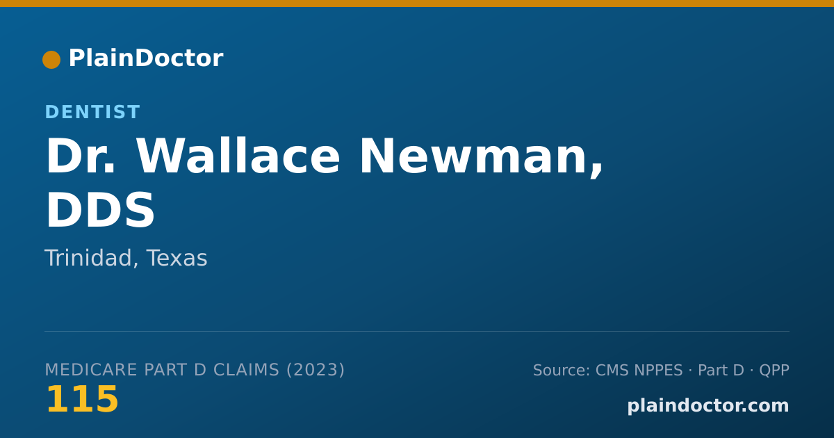 Shareable card for Wallace Newman, DDS - Dentist, Trinidad, TX
