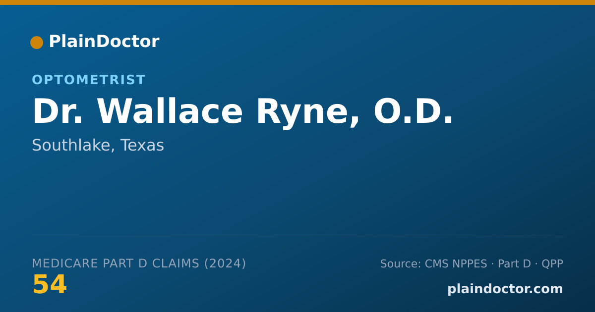 Shareable card for Wallace Ryne, O.D. - Optometrist, Southlake, TX
