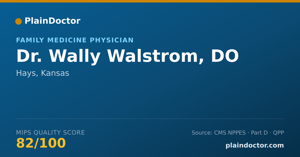 Shareable card for Wally Walstrom, DO - Family Medicine Physician, Hays, KS