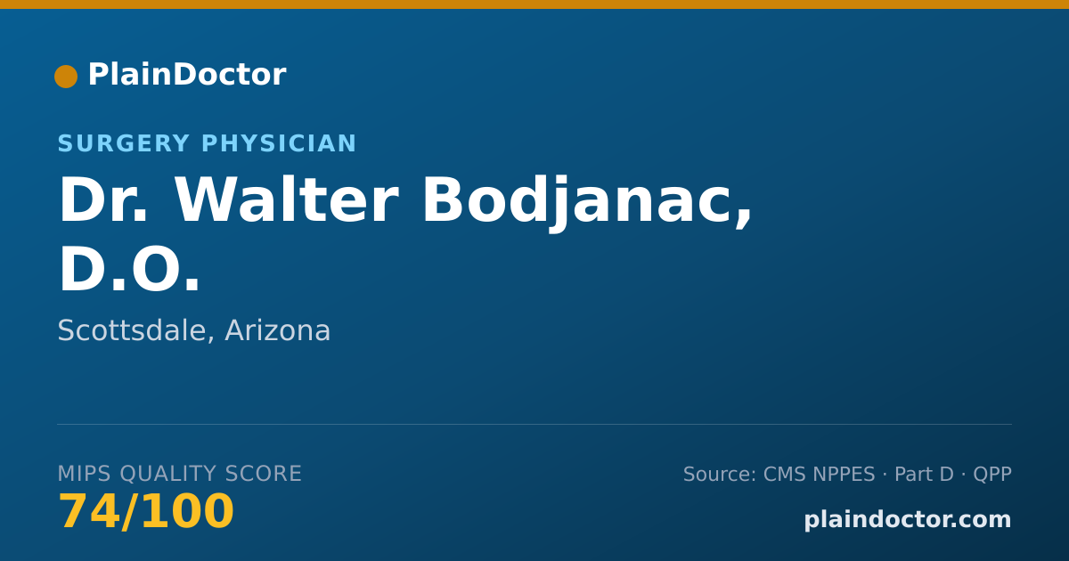 Shareable card for Walter Bodjanac, D.O. - Surgery Physician, Scottsdale, AZ