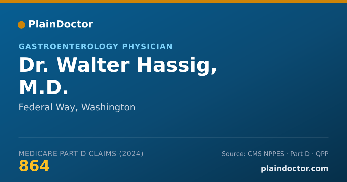 Shareable card for Walter Hassig, M.D. - Gastroenterology Physician, Federal Way, WA