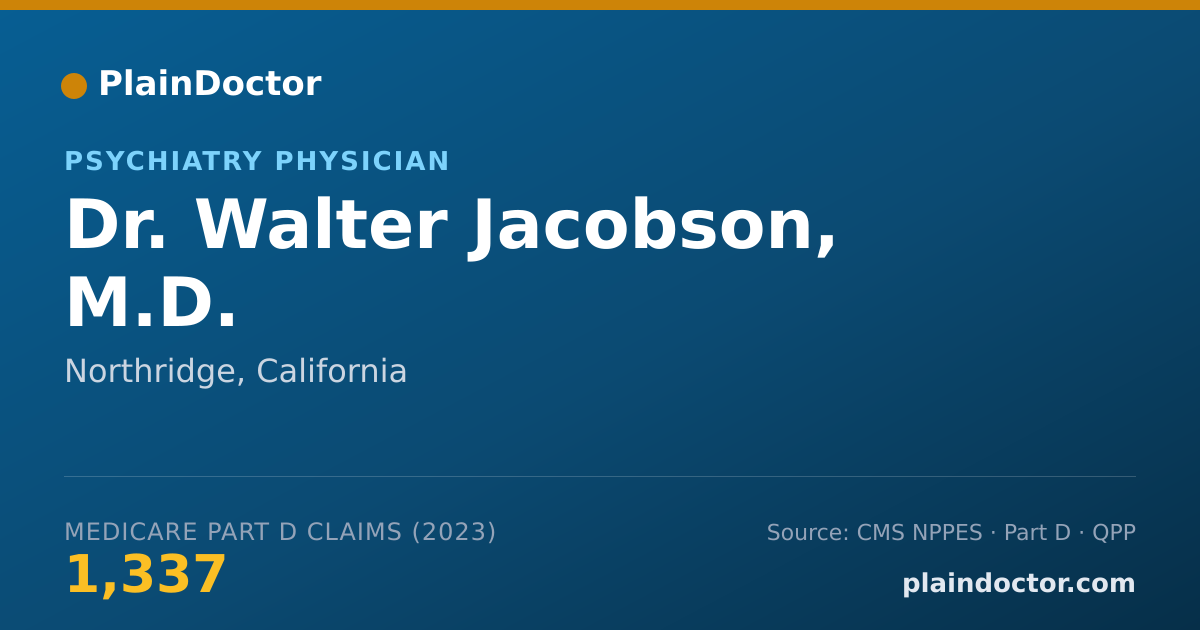 Shareable card for Walter Jacobson, M.D. - Psychiatry Physician, Northridge, CA