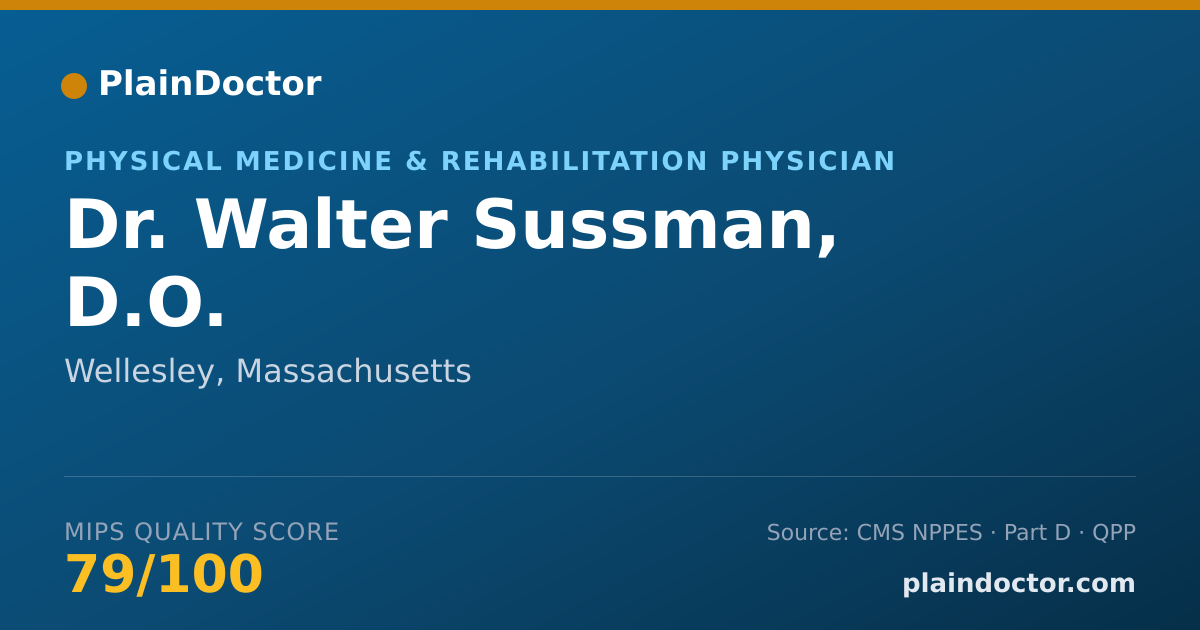 Shareable card for Walter Sussman, D.O. - Physical Medicine & Rehabilitation Physician, Wellesley, MA