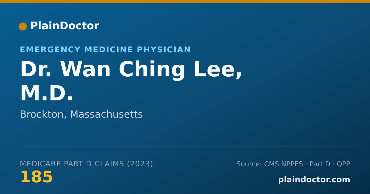 Shareable card for Wan Ching Lee, M.D. - Emergency Medicine Physician, Brockton, MA