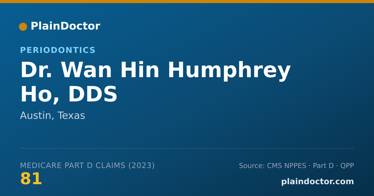Shareable card for Wan Hin Humphrey Ho, DDS - Periodontics, Austin, TX