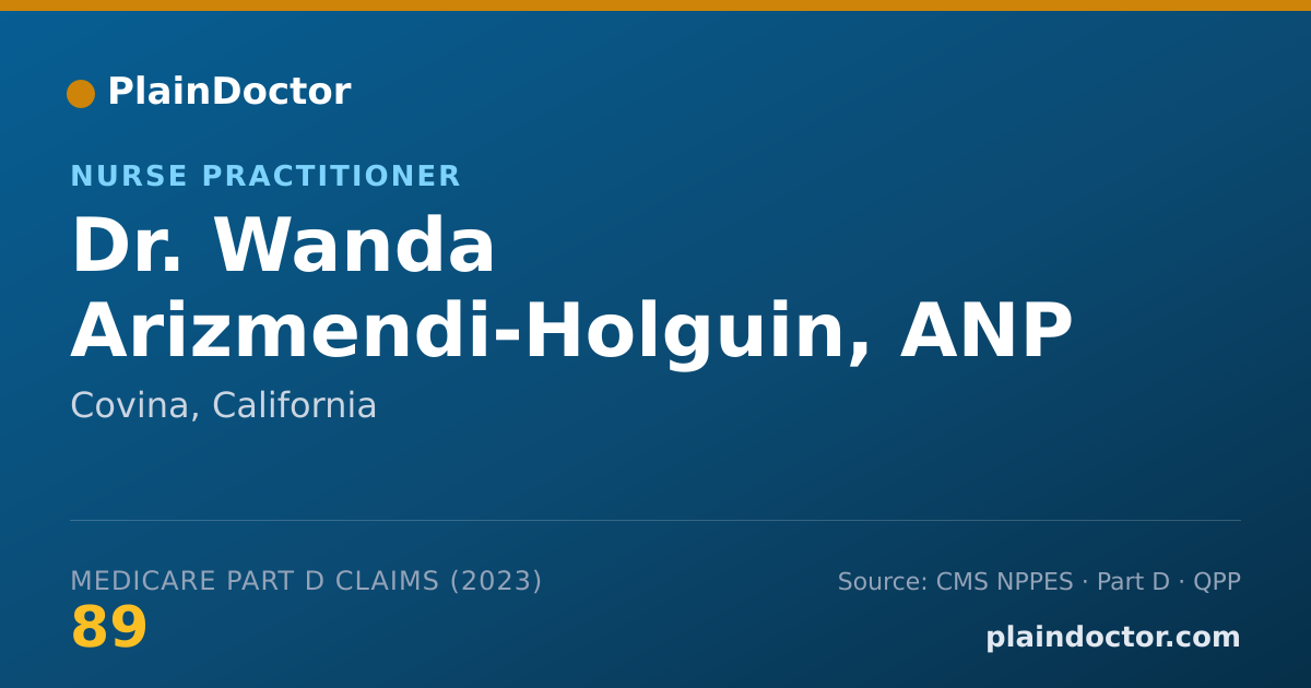 Shareable card for Wanda Arizmendi-Holguin, ANP - Nurse Practitioner, Covina, CA