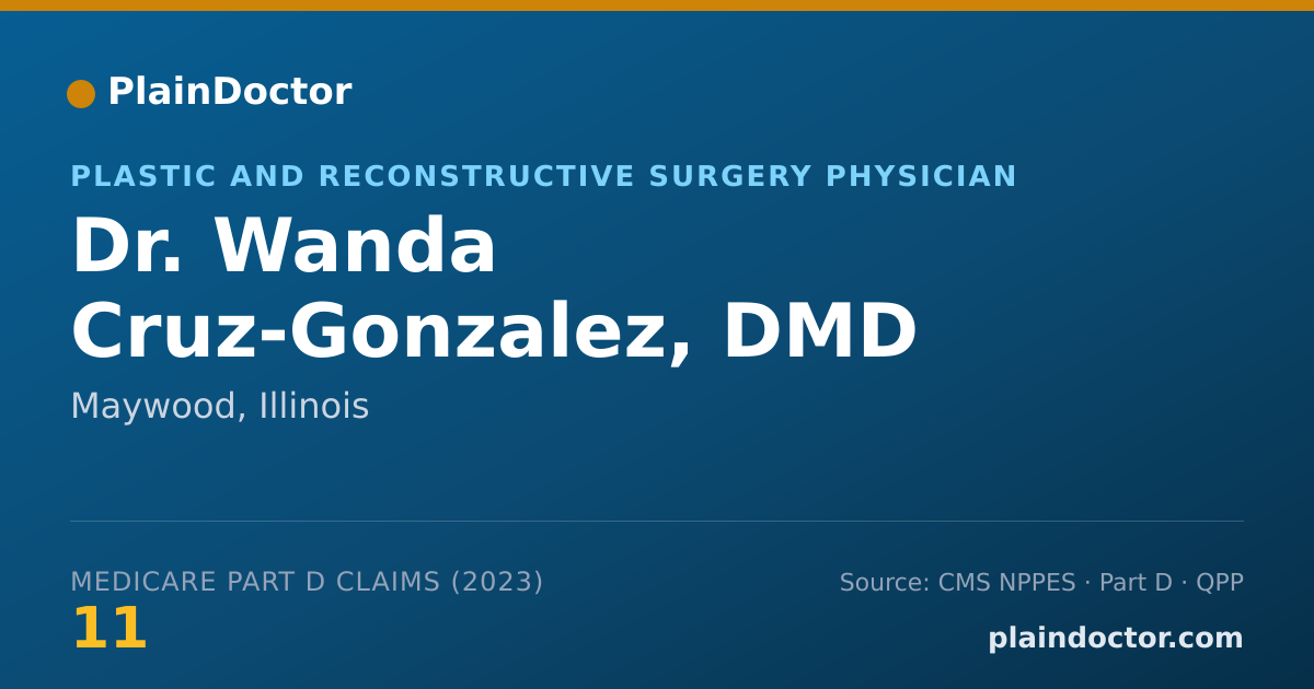 Shareable card for Wanda Cruz-Gonzalez, DMD - Plastic and Reconstructive Surgery Physician, Maywood, IL