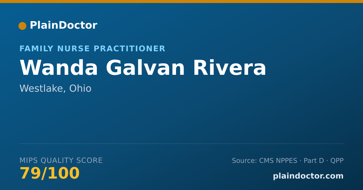 Shareable card for Wanda Galvan Rivera - Family Nurse Practitioner, Westlake, OH