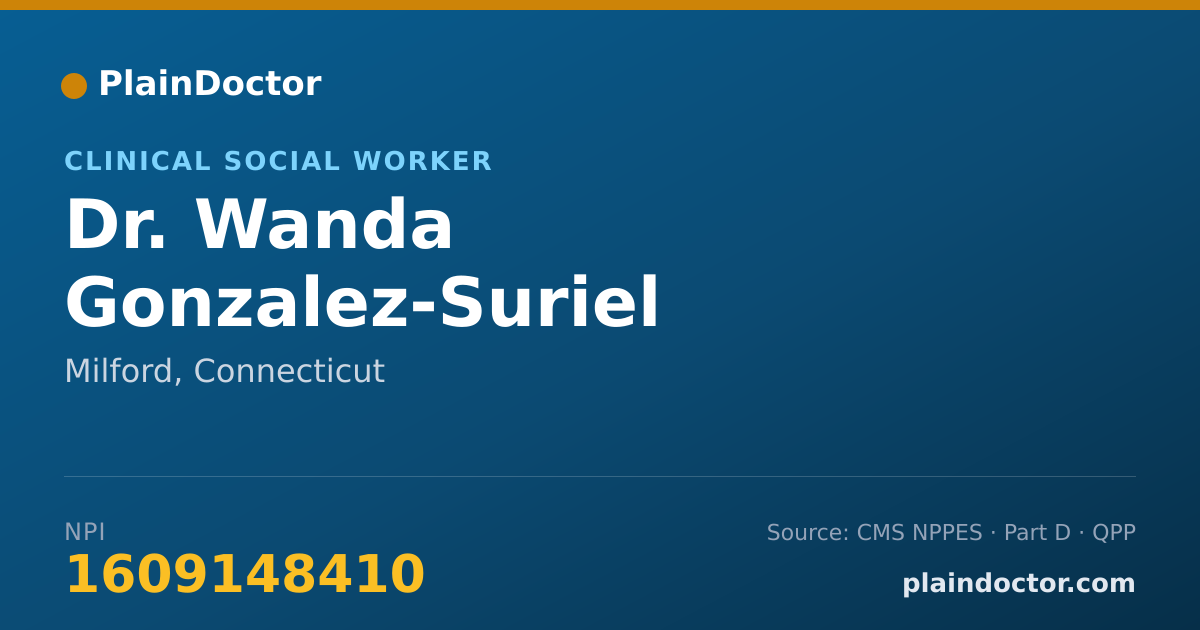 Shareable card for Wanda Gonzalez-Suriel Hernandez, LCSW - Clinical Social Worker, Milford, CT