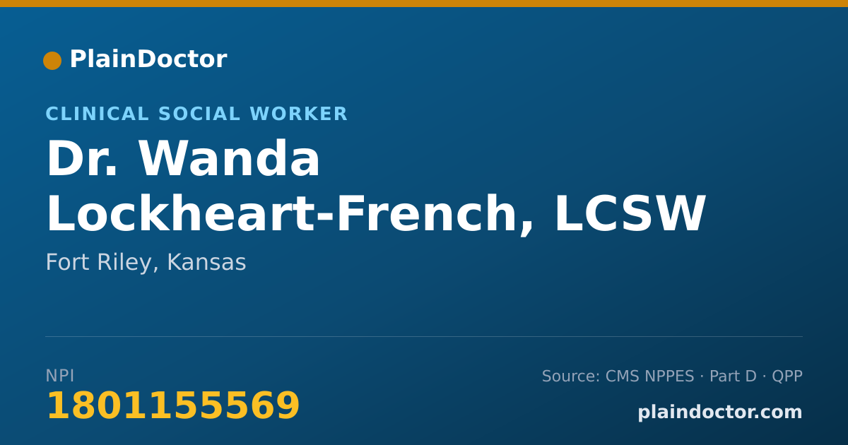 Shareable card for Wanda Lockheart-French, LCSW - Clinical Social Worker, Fort Riley, KS