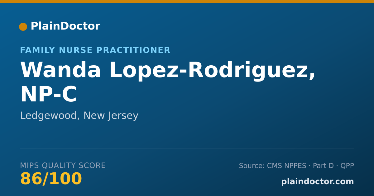 Shareable card for Wanda Lopez-Rodriguez, NP-C - Family Nurse Practitioner, Ledgewood, NJ