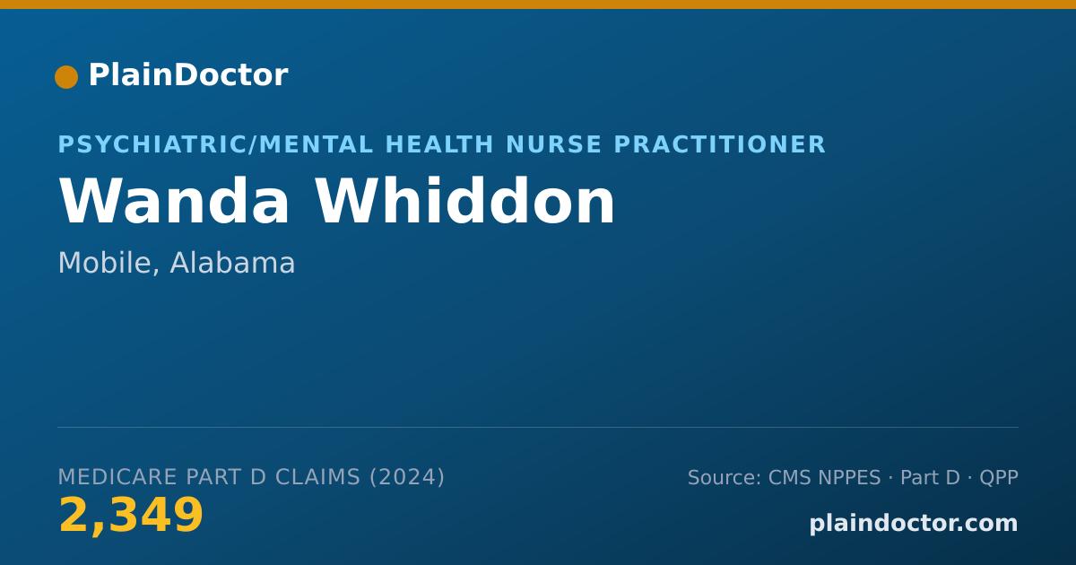 Shareable card for Wanda Whiddon - Psychiatric/Mental Health Nurse Practitioner, Mobile, AL