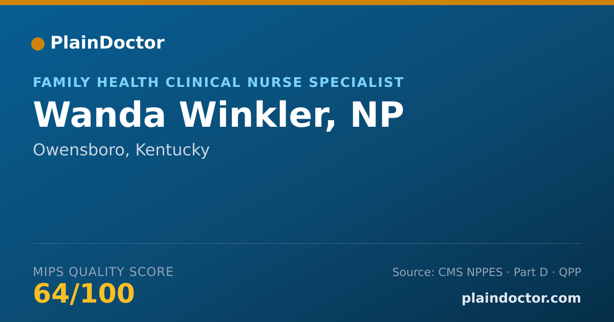Shareable card for Wanda Winkler, NP - Family Health Clinical Nurse Specialist, Owensboro, KY