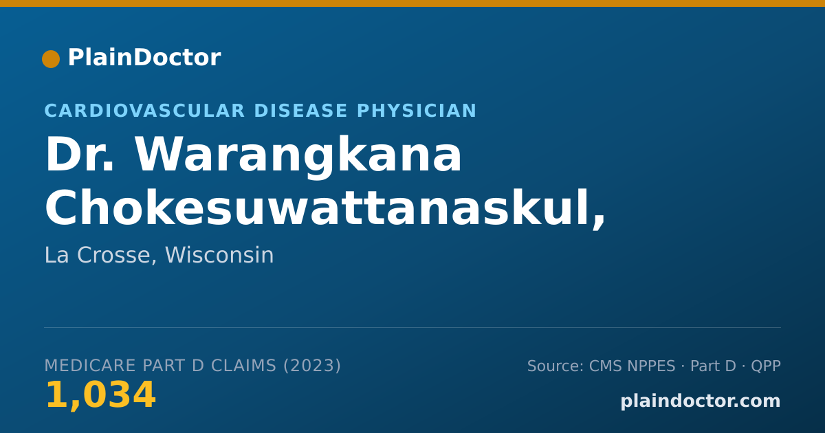 Shareable card for Warangkana Chokesuwattanaskul, M.D. - Cardiovascular Disease Physician, La Crosse, WI