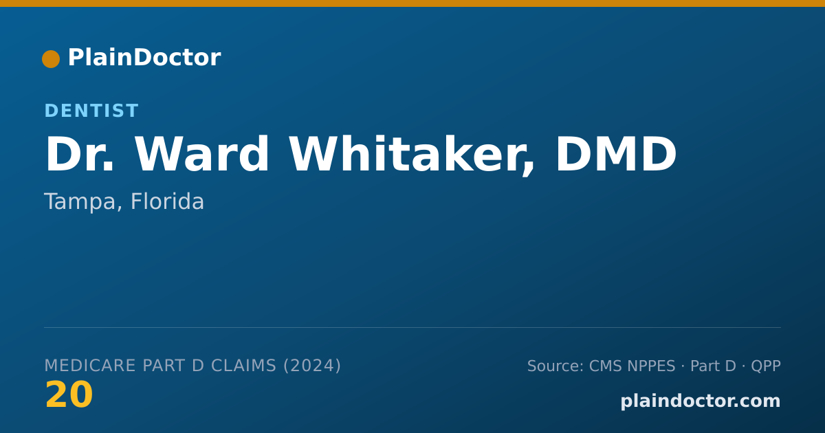 Shareable card for Ward Whitaker, DMD - Dentist, Tampa, FL