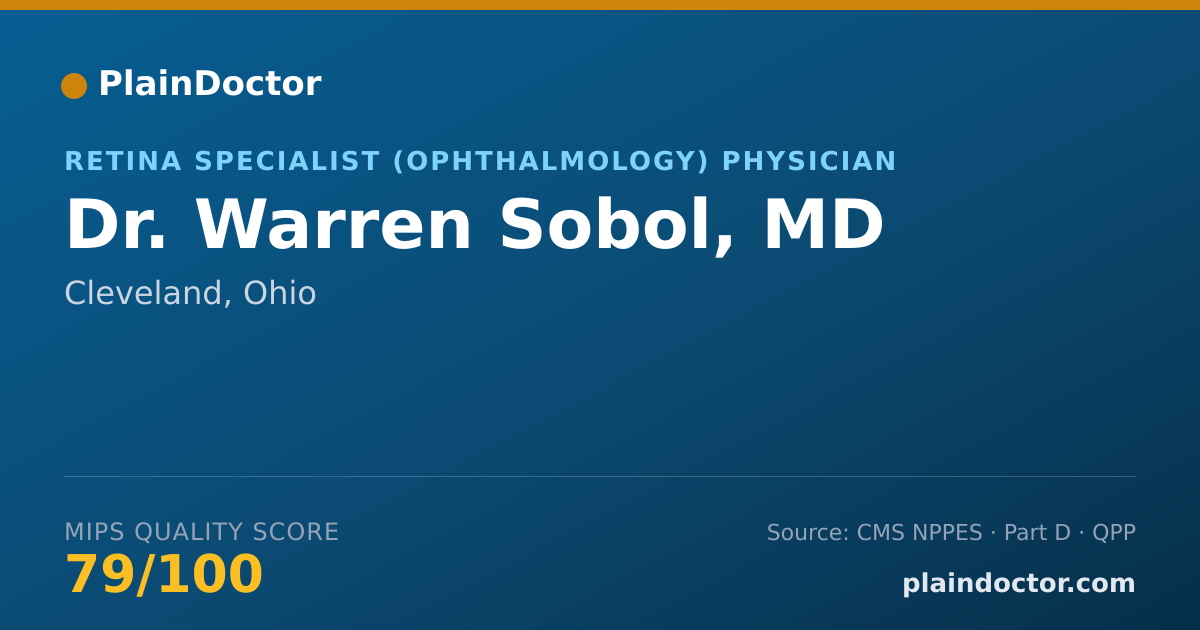 Shareable card for Warren Sobol, MD - Retina Specialist (Ophthalmology) Physician, Cleveland, OH