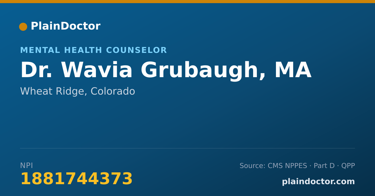 Shareable card for Wavia Grubaugh, MA - Mental Health Counselor, Wheat Ridge, CO