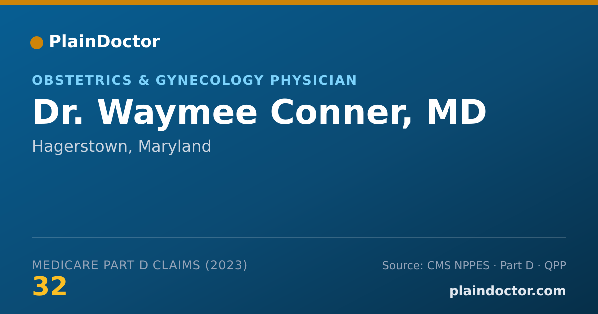 Shareable card for Waymee Conner, MD - Obstetrics & Gynecology Physician, Hagerstown, MD