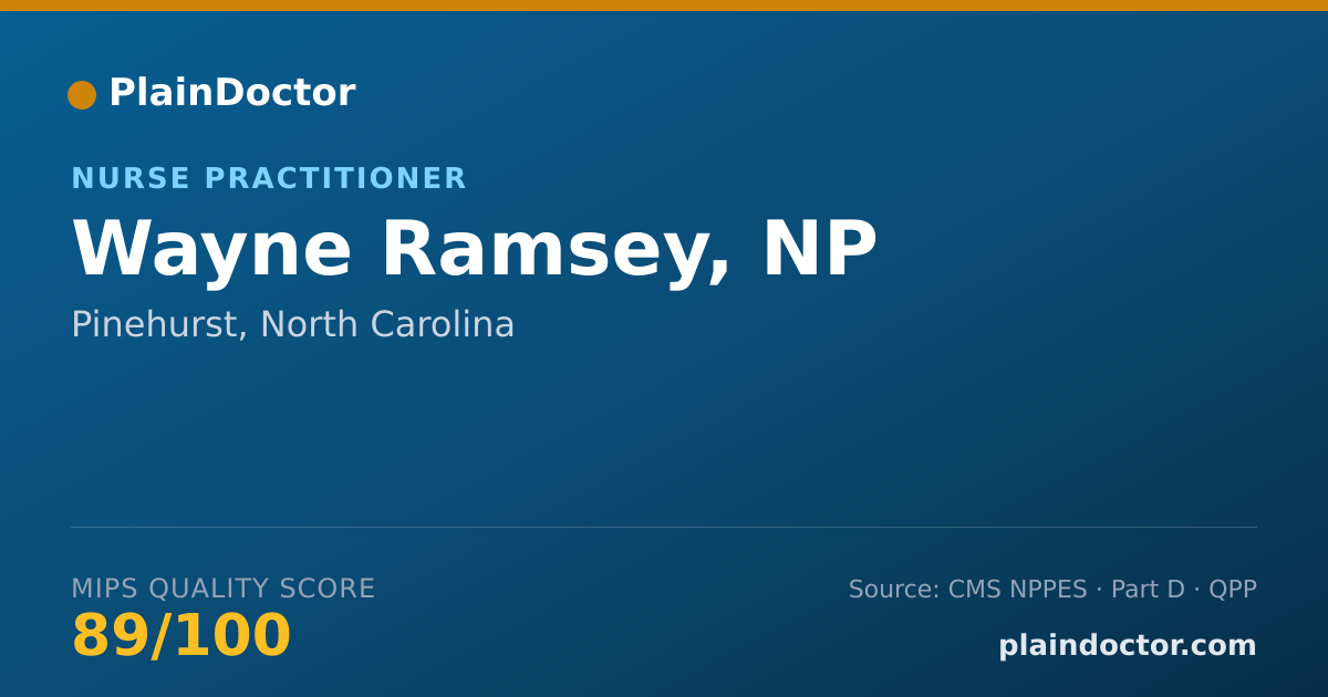 Shareable card for Wayne Ramsey, NP - Nurse Practitioner, Pinehurst, NC